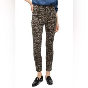 NWOT J. Crew Brown Leopard Print High Rise Jeans Women’s Size 26